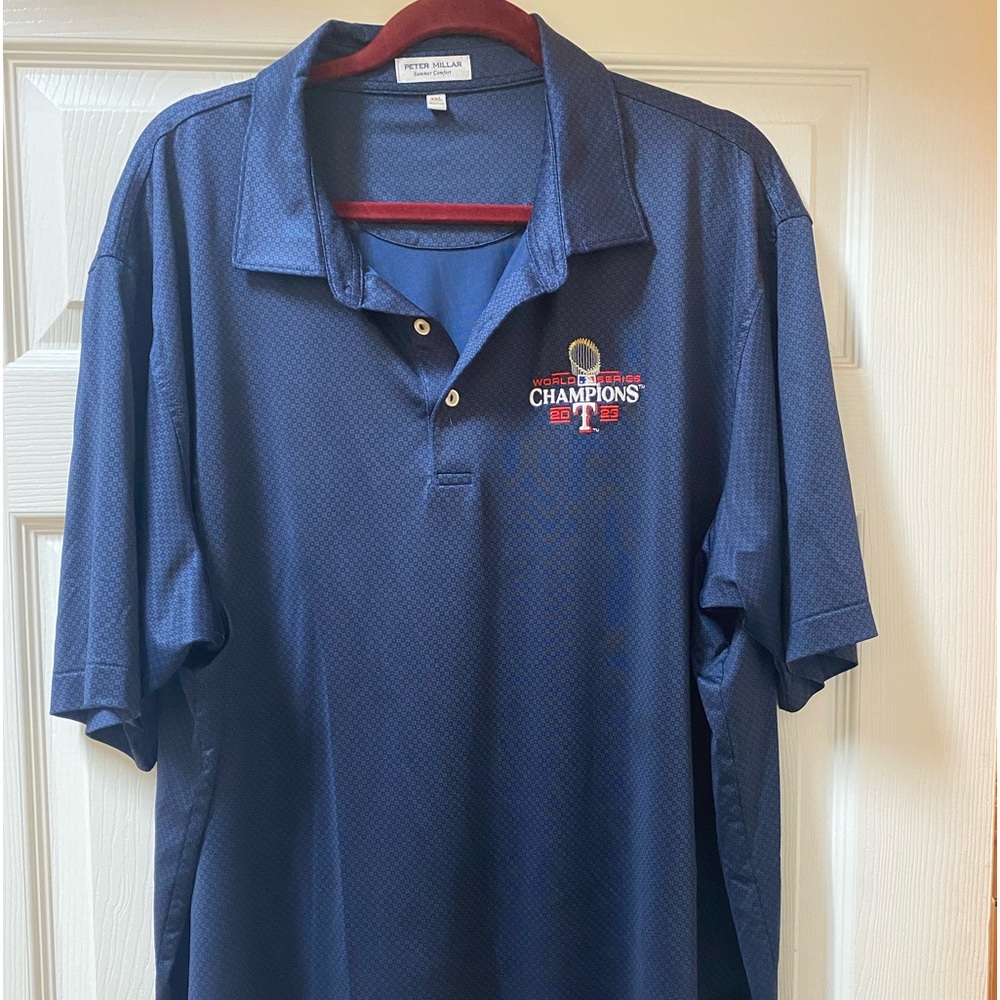 Peter Millar Texas Rangers World Series Dolly Performance Jersey Polo Men’s XXL